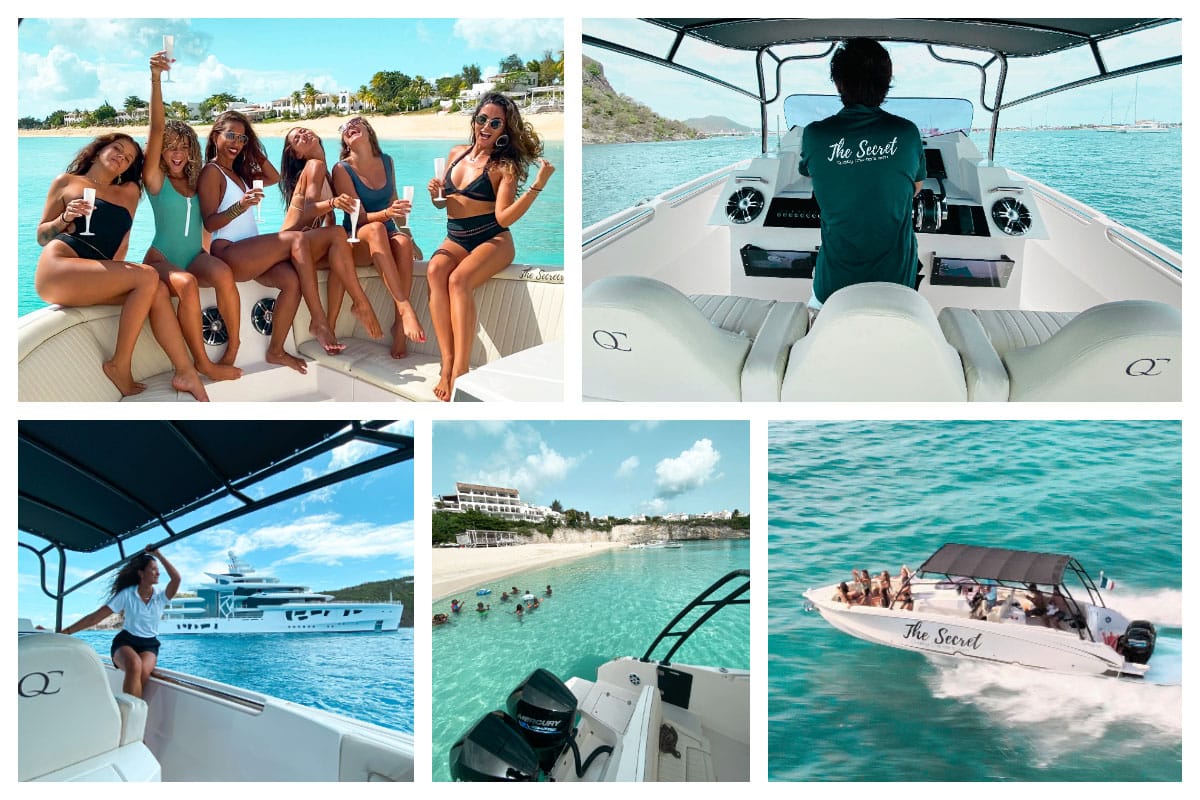 Quality Charters – The Secret – Leather Seating, Powerboat Rental, Charter, St. Martin Island Trip – Grand Case Quality Charters - The Secret - Leather Seating, Powerboat Rental, Charter, St. Martin Island Trip - Grand Case