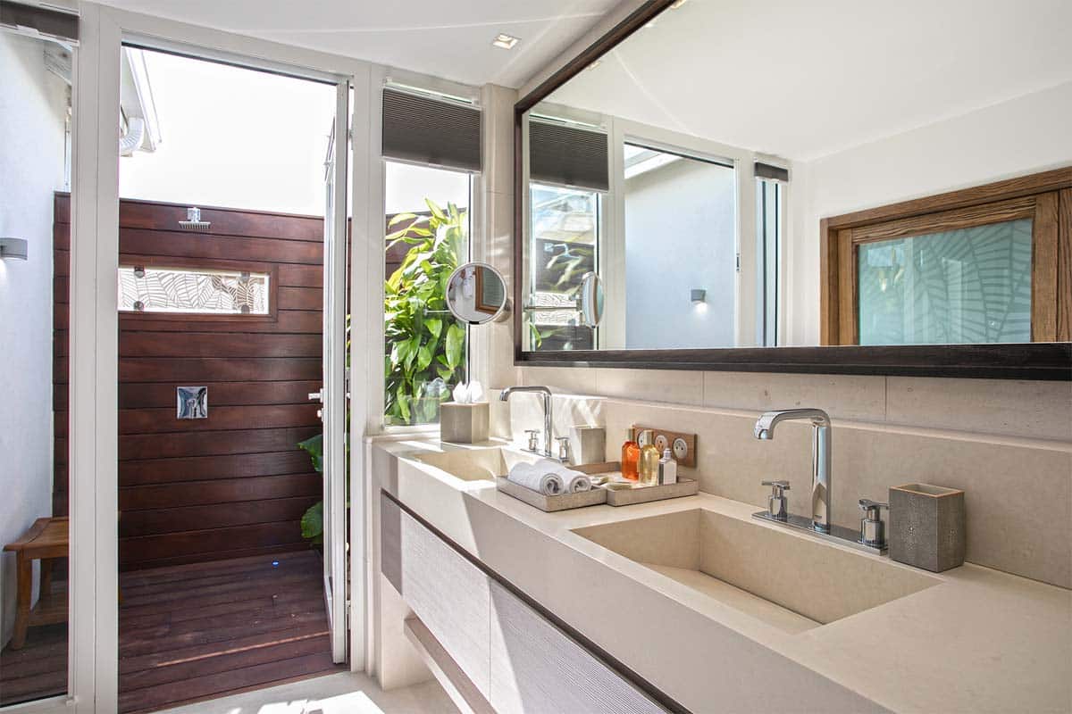 Villa Avanti Bathroom 3, Terres Basses, St. Martin – king bed, en-suite bath