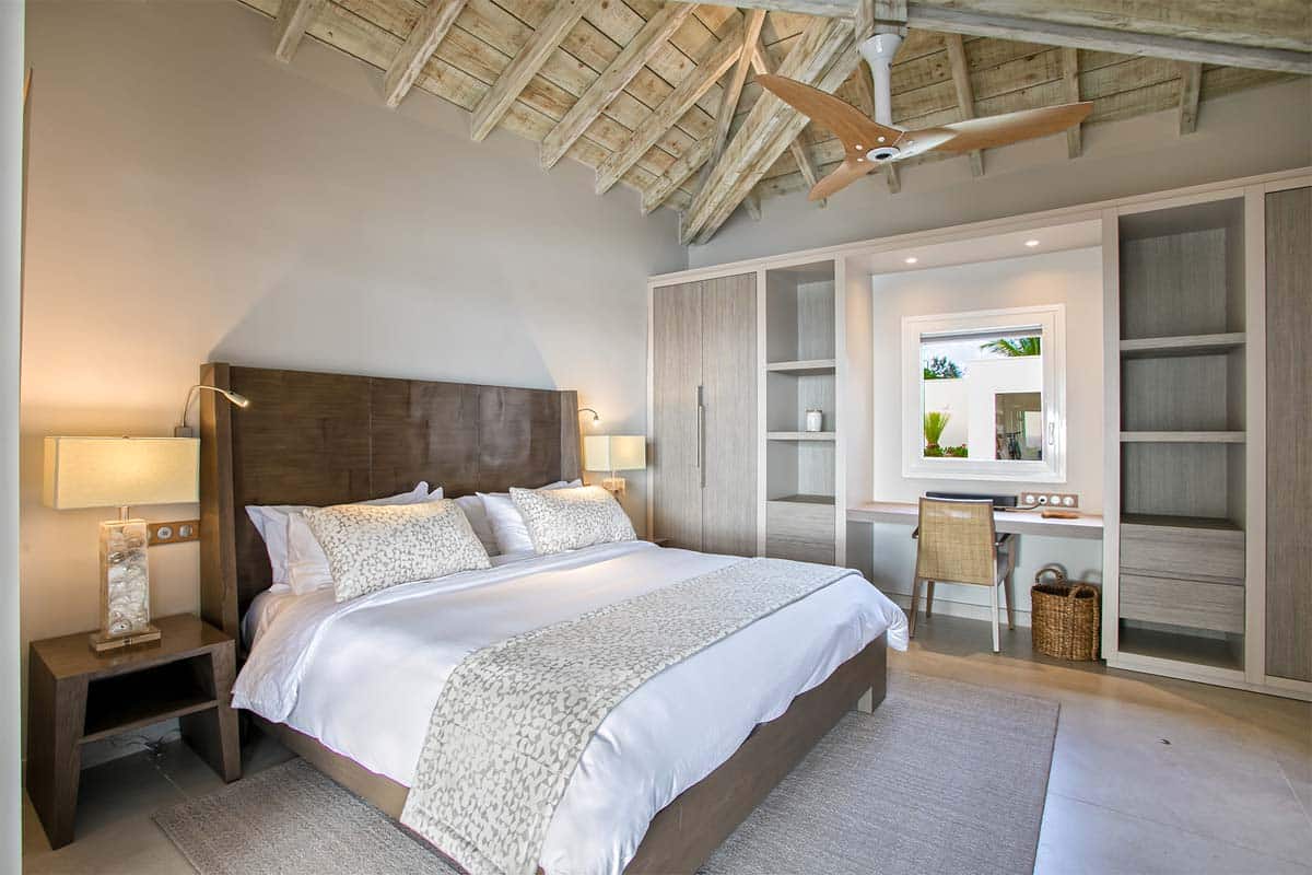 Villa Avanti Bedroom 5, Terres Basses, St. Martin – king bed, en-suite bath