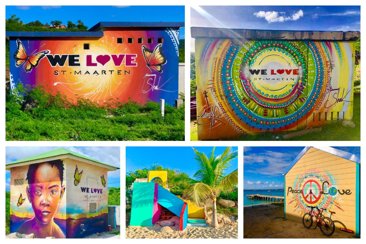 Island Mural Tour - St. Martin, St. Maarten best Wall Art, Murals, Street Art - Dutch, French Side Trip with Food - Drinks - SXM