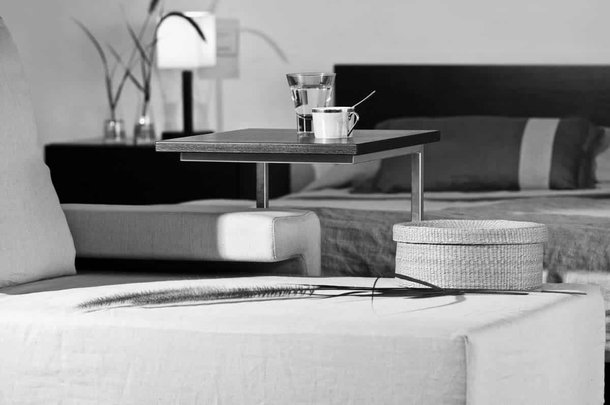 Contemporary living room at Sandyline Estate, Terres Basses, St. Martin