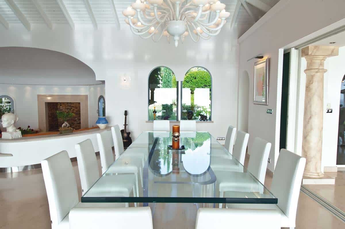 Elegant indoor dining area at Sandyline Estate, Terres Basses, St. Martin
