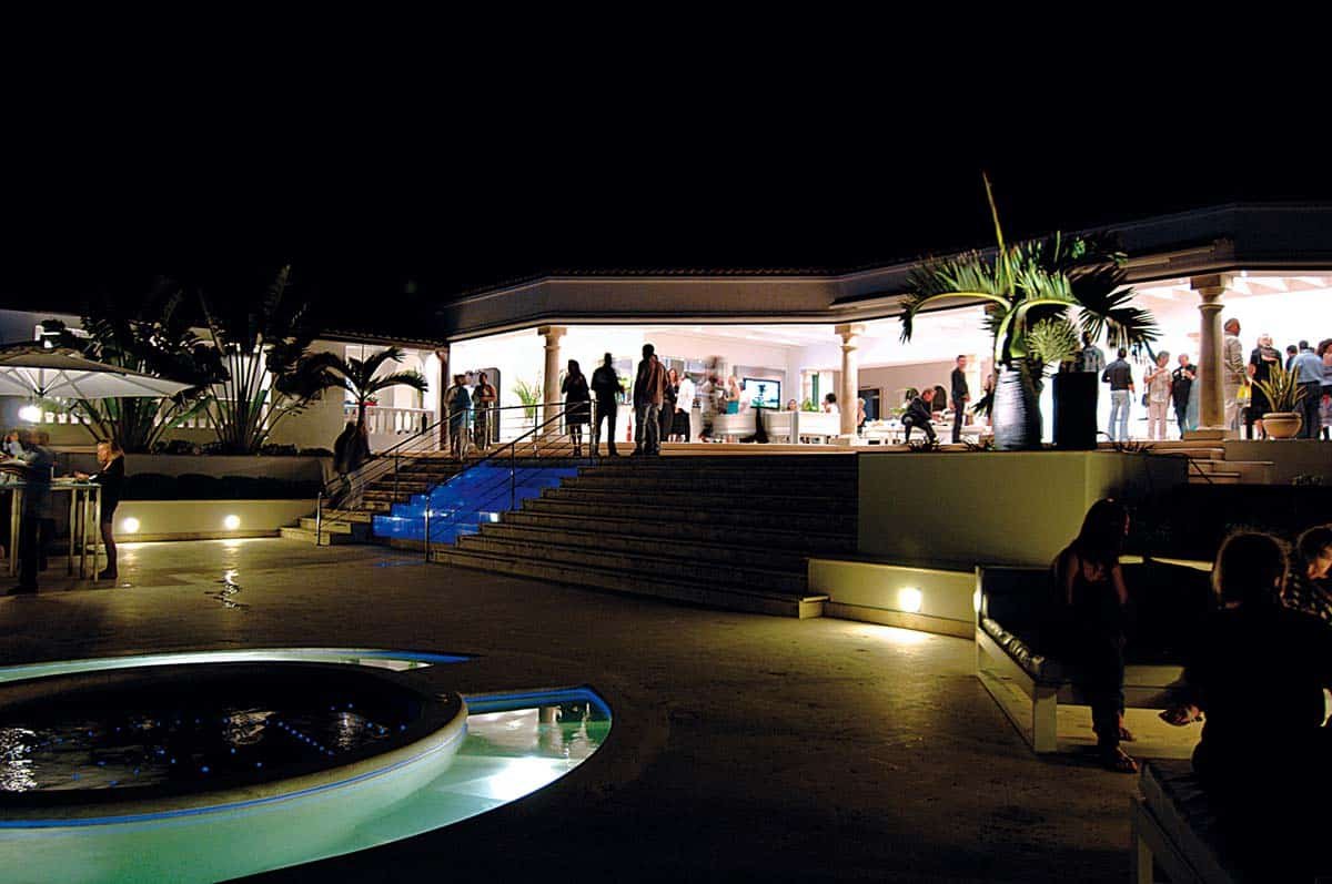 Elegant outdoor event setup at Sandyline Estate, Terres Basses, St. Martin