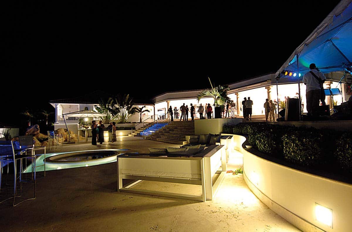 Elegant outdoor event setting at Villa Sandyline, Terres Basses, St. Martin