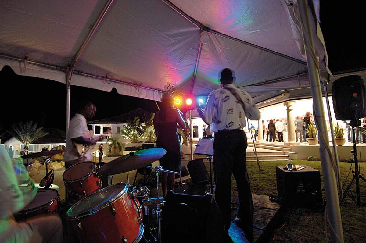 Elegant outdoor event setting at Villa Sandyline, Terres Basses, St. Martin