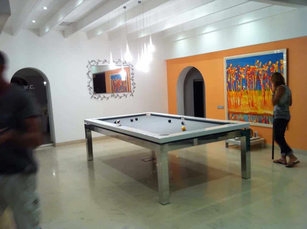 Billiards table in the game room at Villa Sandyline, Terres Basses, St. Martin