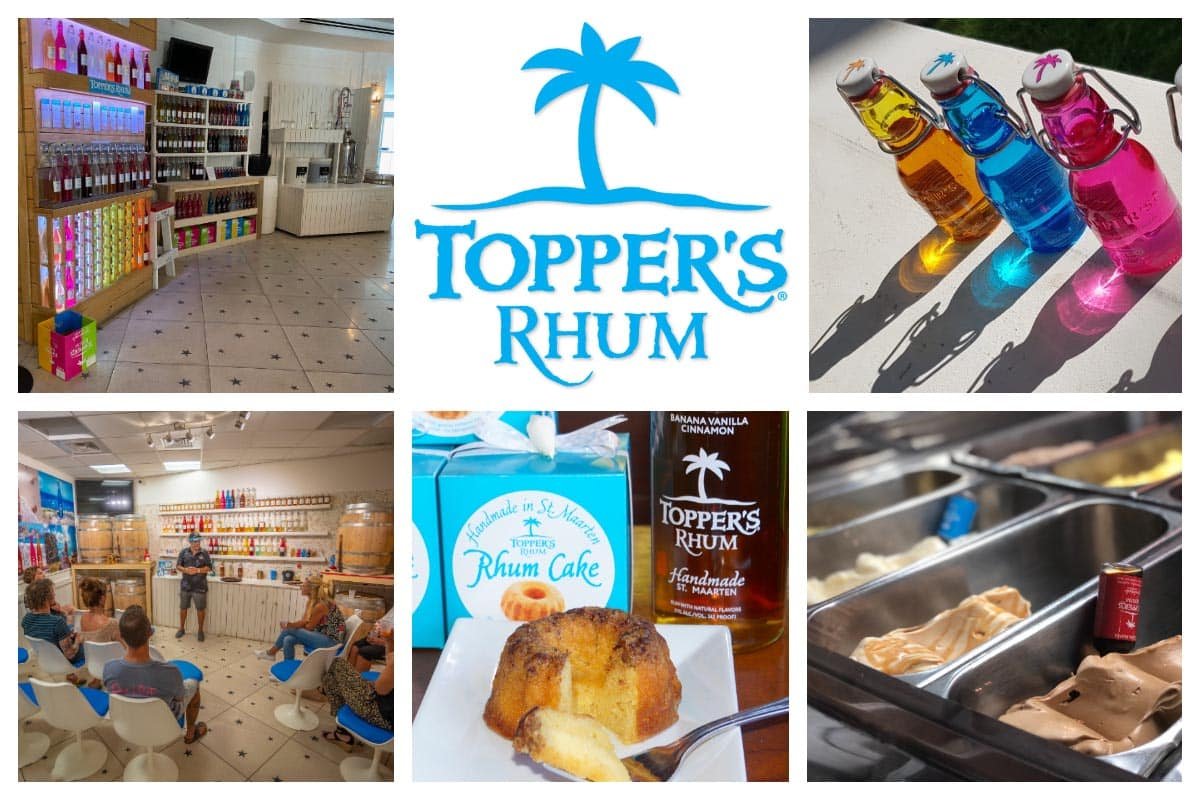 Topper's Rhum Distillery in Simpson Bay - Ice cream, Rhum, cake and Island souvenirs