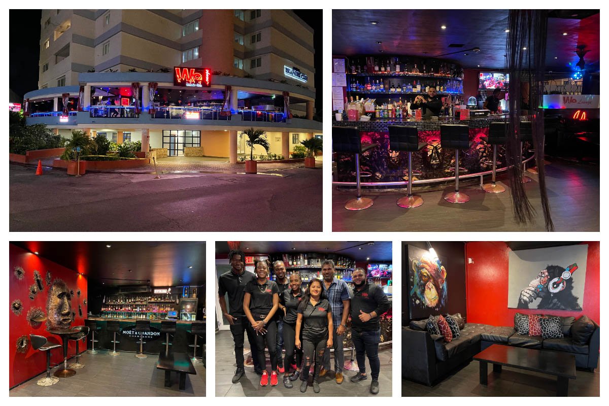 We Lounge Maho – Two Bars, Dancefloor, Cocktail bar, Champagne – Food until late night We Lounge Cole Bay - Two Bars, Dancefloor, Cocktail bar, Champagne - Food until late night