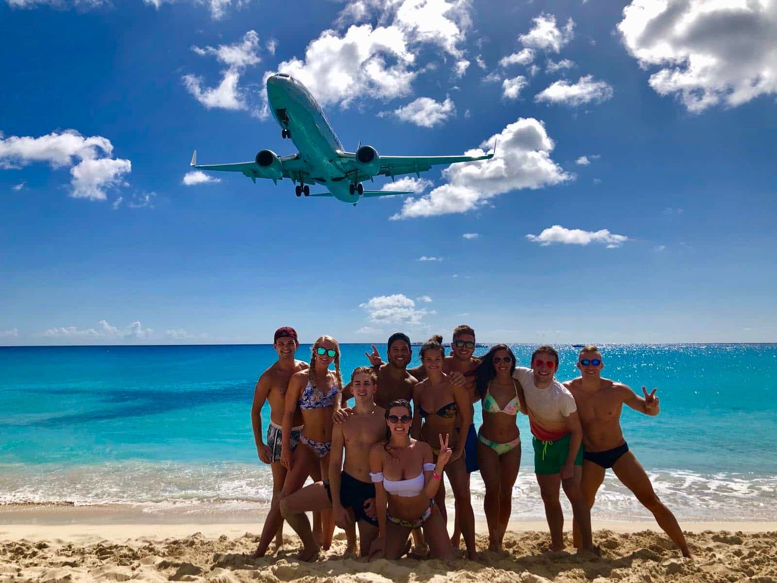 Maho Beach - Planespotting paradise - Picture with plane
