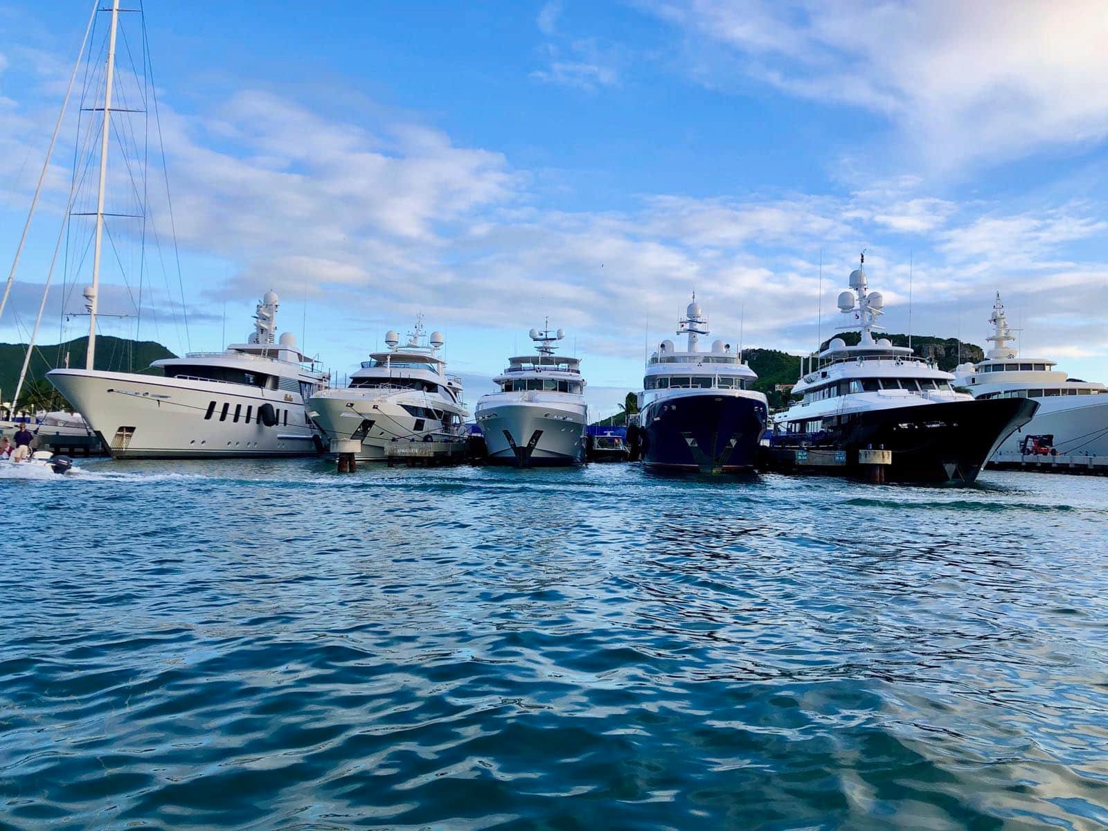 Simpson Bay Lagoon - Most Extravagant Mega and Super Yachts from up close!