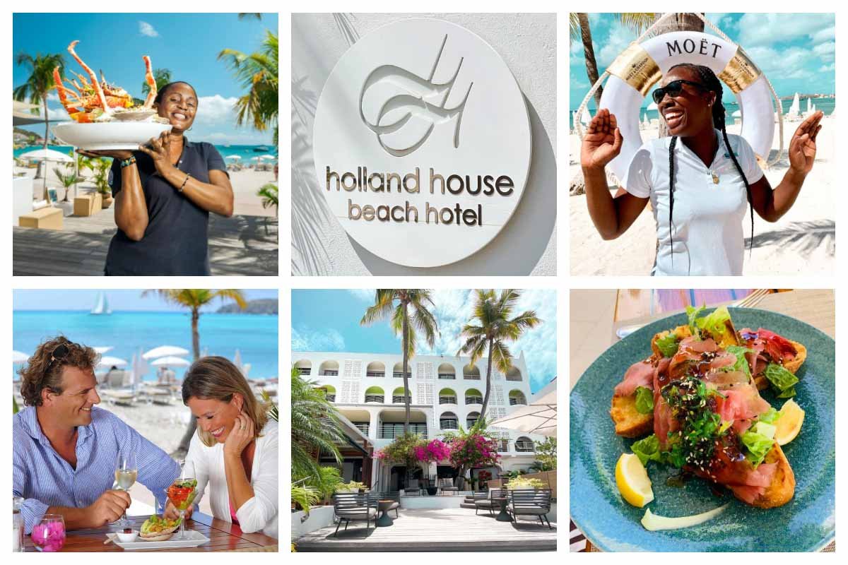 Ocean Lounge Bar and Restaurant Day - Beach Chairs, Moet Champagne at Holland House Beach Hotel