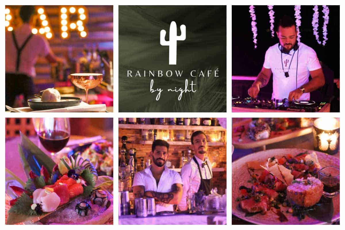 Rainbow Café - Beach Club & Rooftop Restaurant - Bar, Bohemian chic interior, Breakfast, Lunch - Beach Day