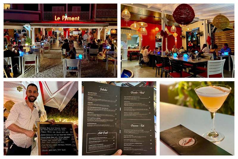 Charming Pink Seats | Le Piment French Restaurant Orient Bay Village Le Piment - French Restaurant, Location Orient Bay Village, Charming Pink Seats, Dinner Restaurant