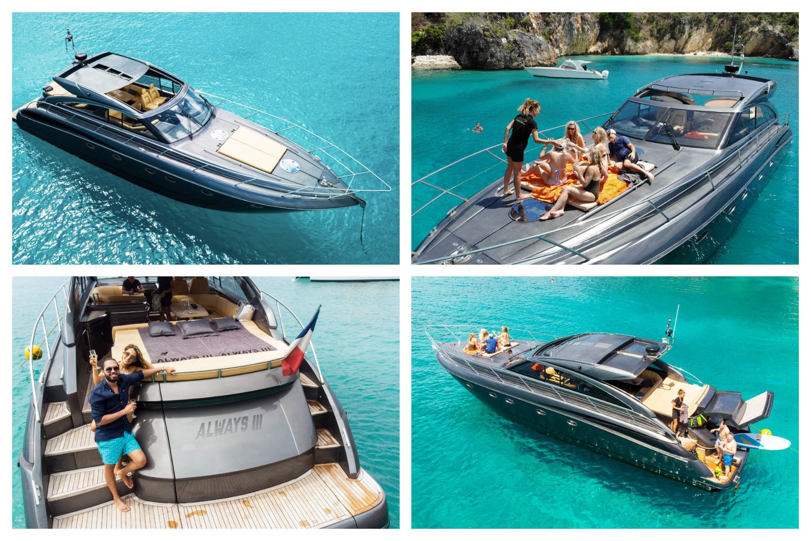 Princess 55FT Yacht in St Barth - Affordable Yacht Charter Yacht in St. Barth - Budget Yacht Charter