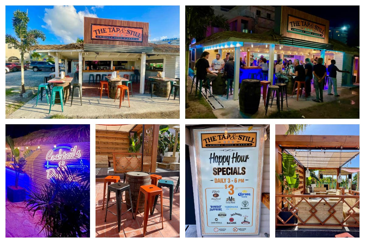 The Tap & Still on Kim Sha Beach in Cole Bay - Burgers, Booze, Beer Bar & Restaurant