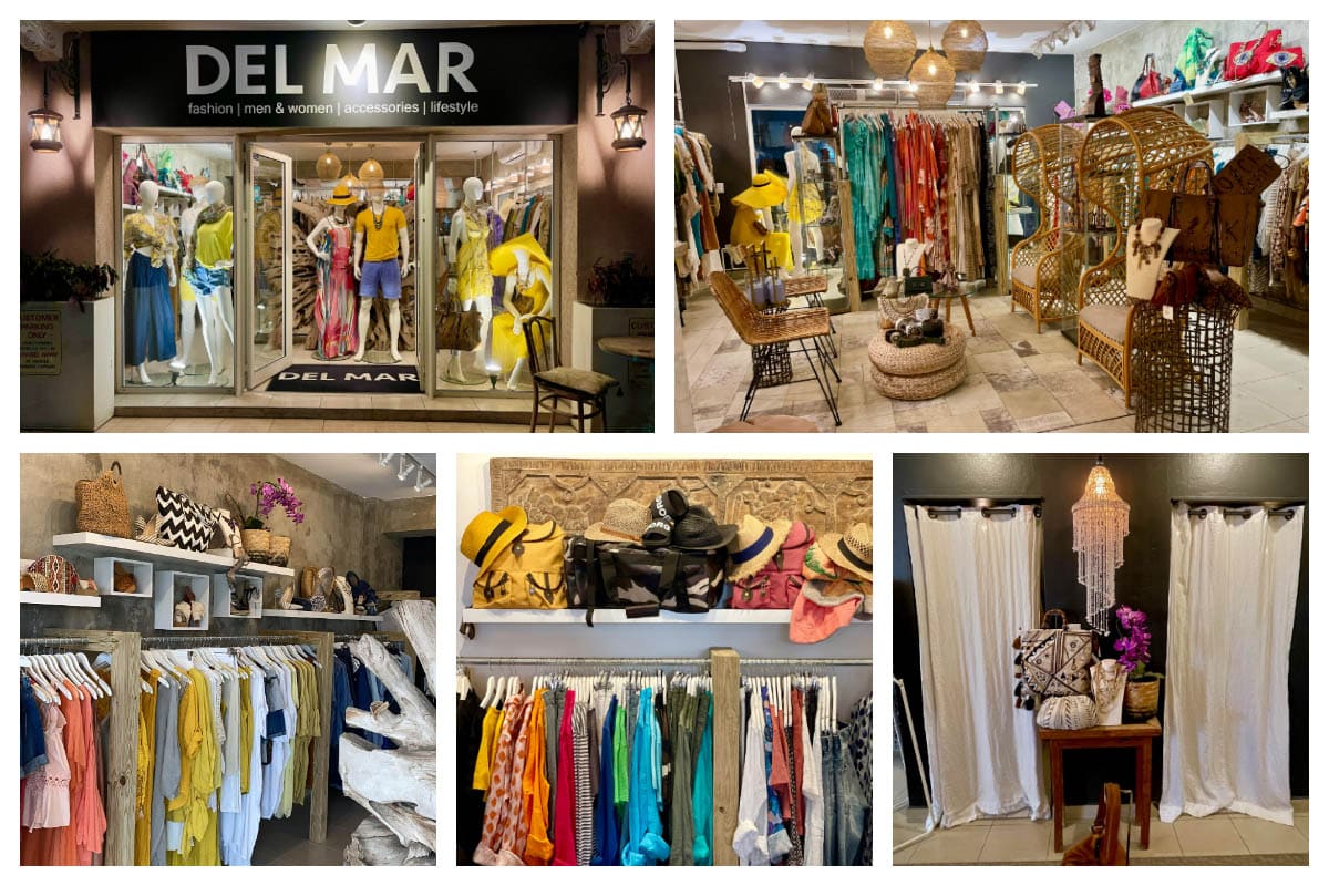Del Mar Boutique Location Pelican, Simpson Bay, Male-Female European clothing, chic, style S