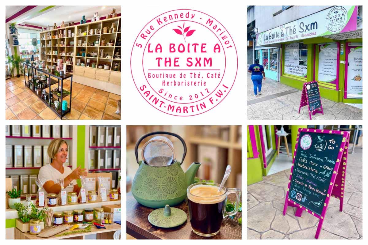 La Boite a The in Marigot - Tea and Coffee Shop with natural herbal teas, infusions, medical bush tea I