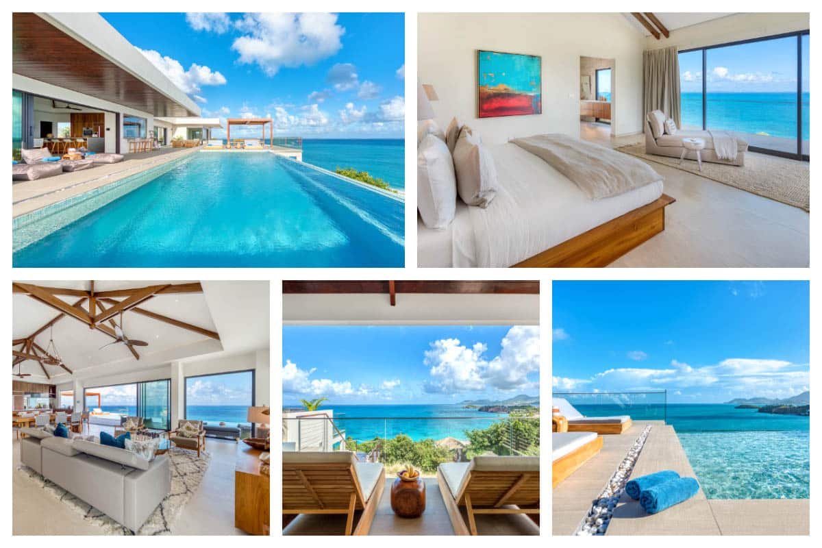 Villa Amandara - 5 Bedroom, 6 Bathroom - Terres Basses - Pool with Ocean View