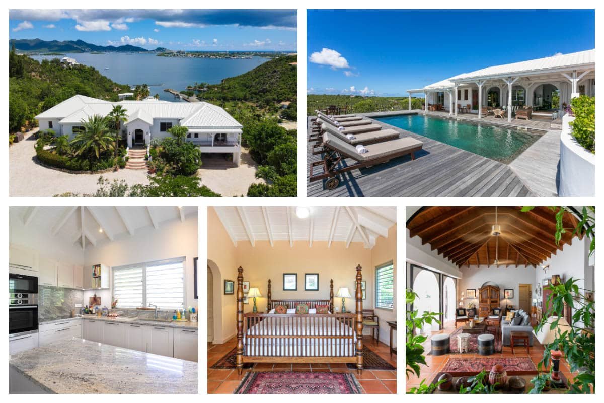 Le Mas Caraibes - 2-3 Bedroom Villa in Lowlands and overlooking Simpson Bay Lagoon