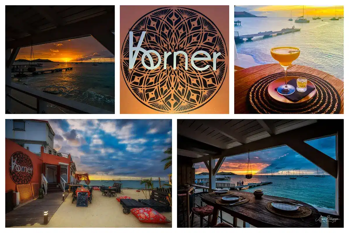Korner SXM in Grand Case - Amazing Sunset and Romantic Dinner night