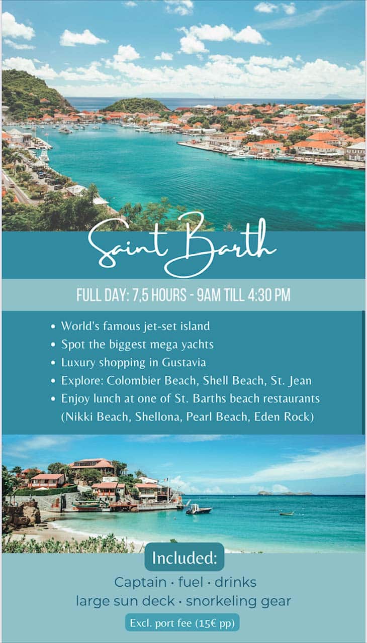 Rainbow Charters Day Charter Special - Best Charter Price, Cheapest Boat Charter St Martin