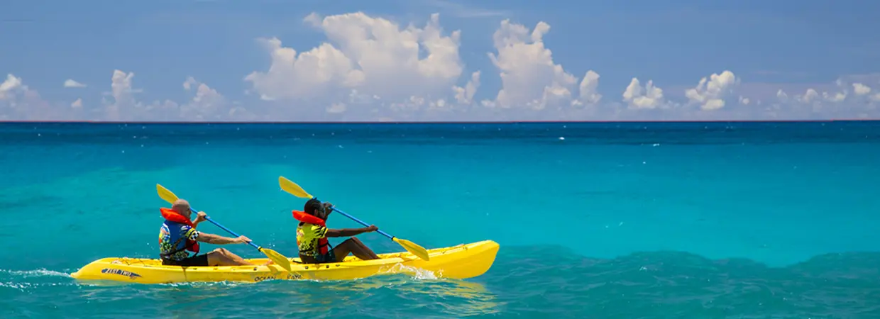 "Exciting Kayak and Snorkel Adventure in St. Maarten's Crystal Waters"