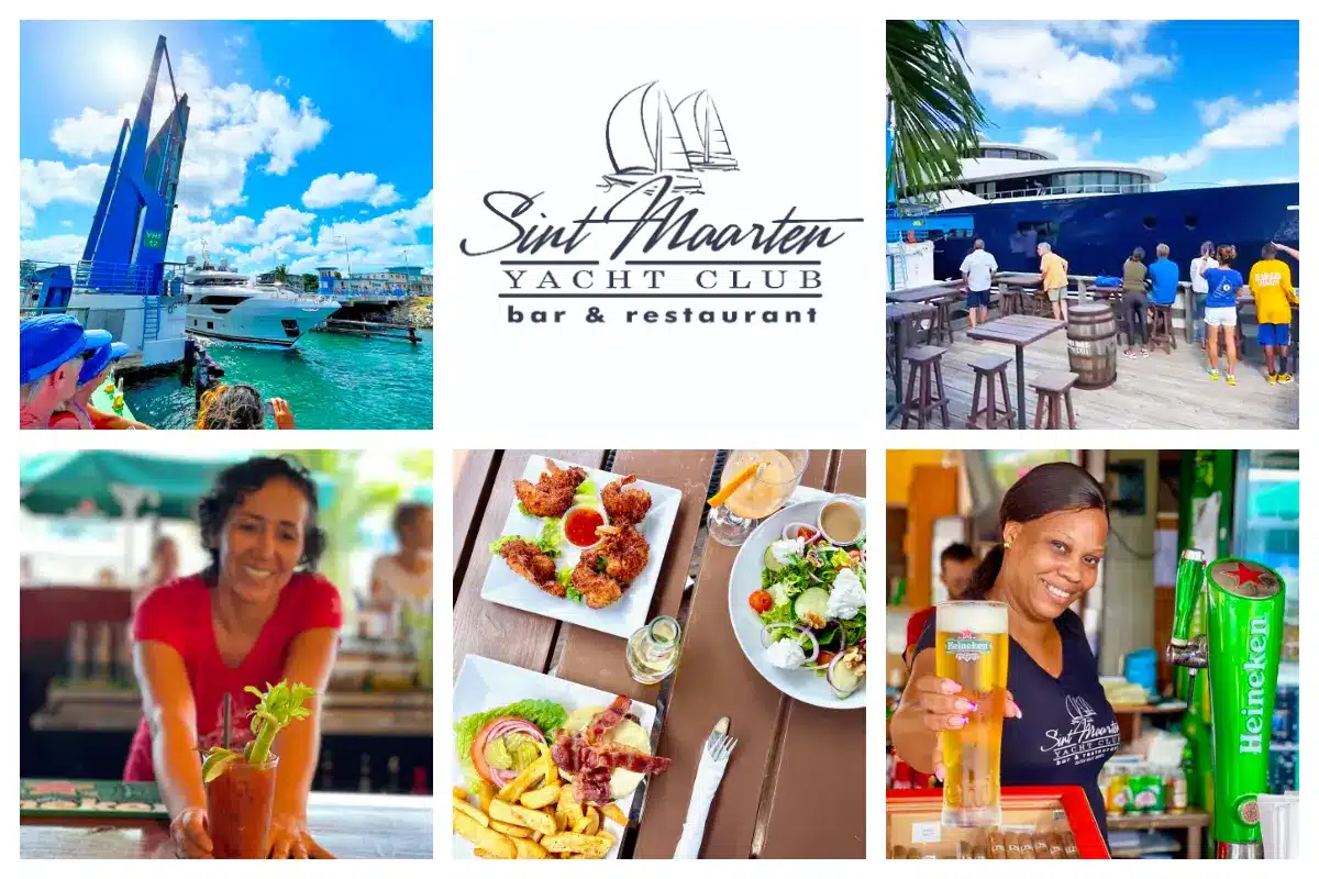 Sint Maarten Yacht Club - Best Spot to see Super Yachts come in at Simpson Bay Bridge I