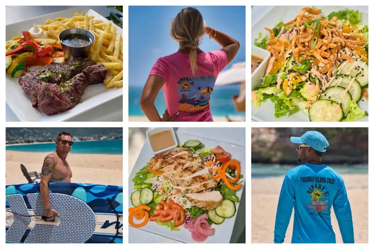 Dinghy Beach Bar, Great Food, everything home made, Paddle Board Rental, FREE Beach Chairs