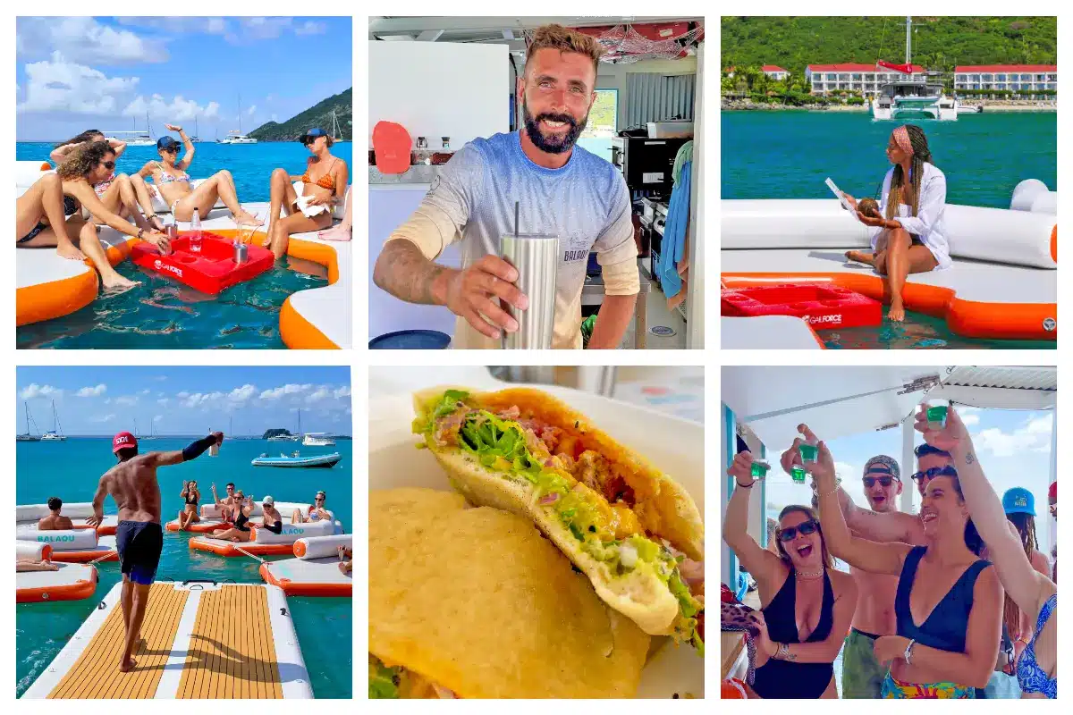 Balaou - Floating Bar & Lounge in Grand Case, Cocktails in Tumbler, Bokit, Pizza and Sandwich
