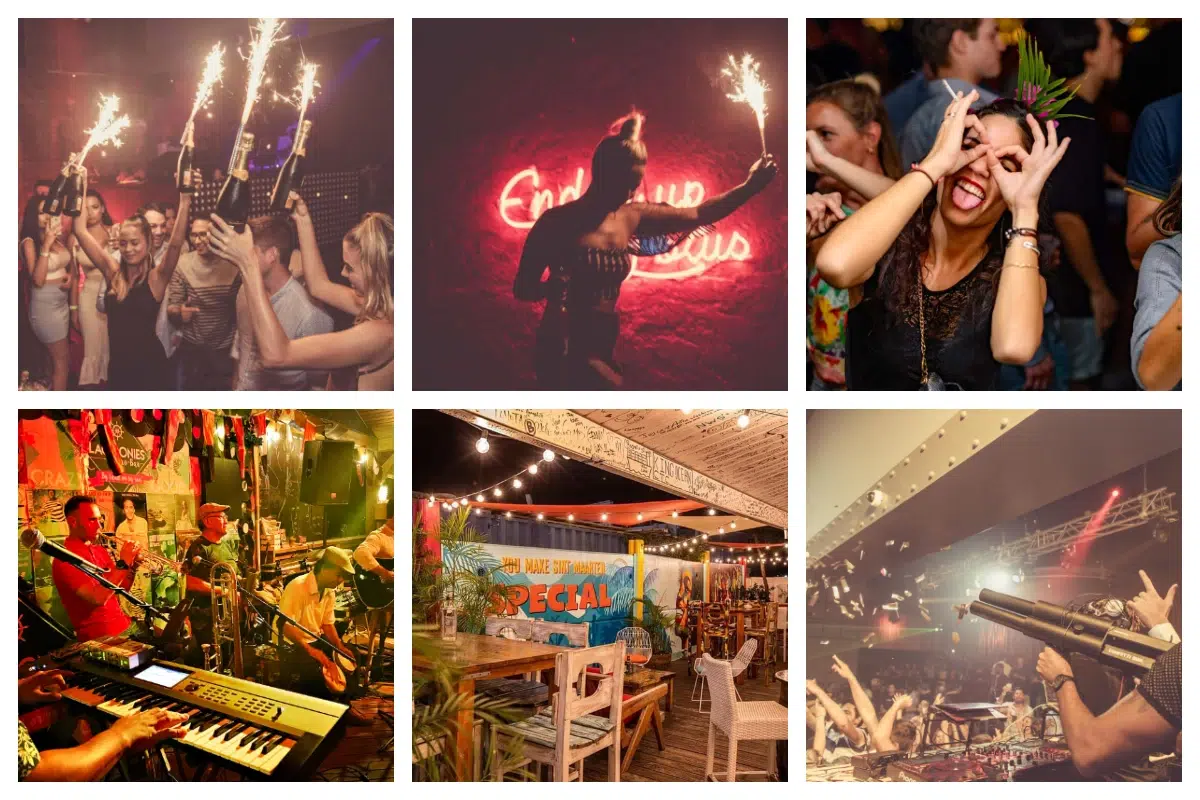 Nightlife in Simpson Bay, Sint Maarten, Party Nightlife in Simpson Bay, Sint Maarten—vibrant party scene with bars and clubs