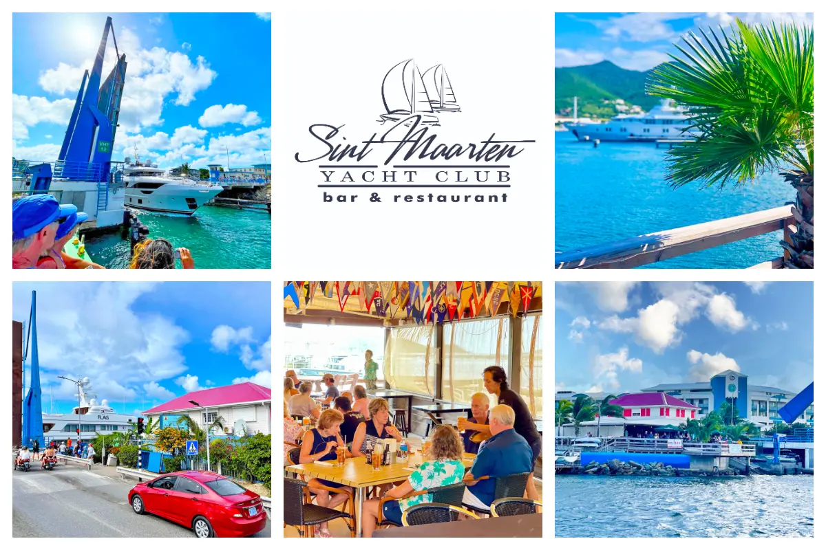 Sint Maarten Yacht Club Bar & Restaurant in Simpson Bay—casual eatery with comfort food and yacht watching