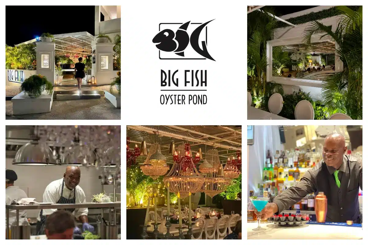 Big Fish Oyster Pond – Chic Dining Experience, Elegant white, Chandelier, Chef Leslie Martina – Manager Donna – Location Big Fish Oyster Pond - Chic Dining Experience, Elegant white, Chandelier, Chef Leslie Martina - Manager Donna - Location