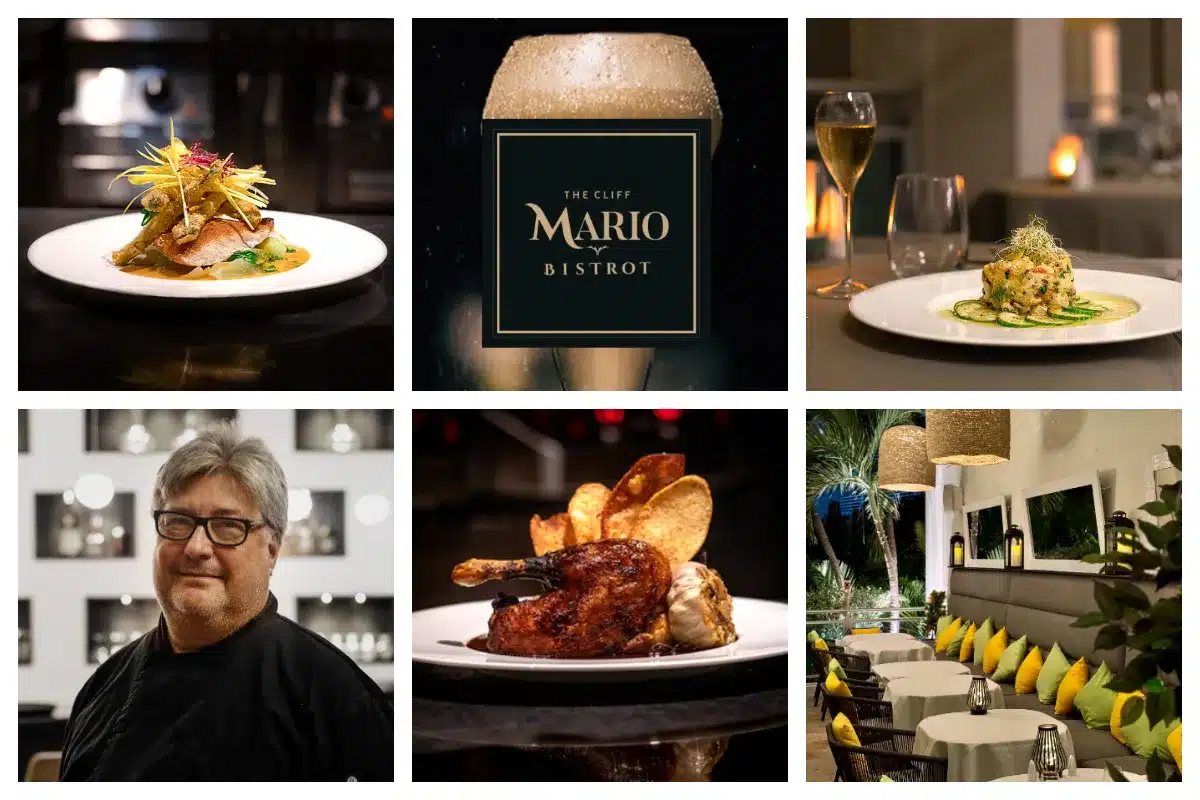Mario's Bistrot in The Cliff Cupecoy - traditional French restaurant with Asian and Caribbean influences.