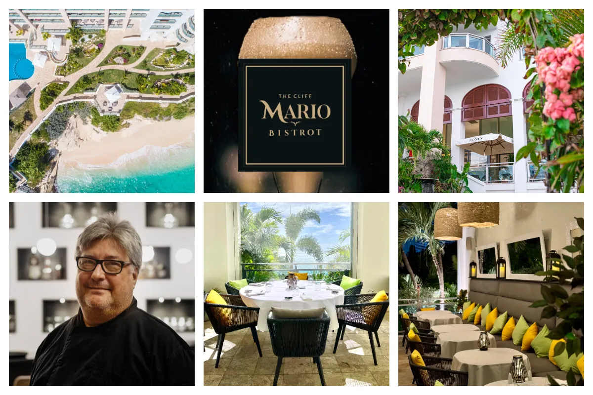 Mario’s Bistro inside the Cliff in Cupecoy – French Restaurant with Oceanview and Elegant Bar Mario Bistrot at the Cliff in Cupecoy - Amazing Fine Dining on the Dutch Side