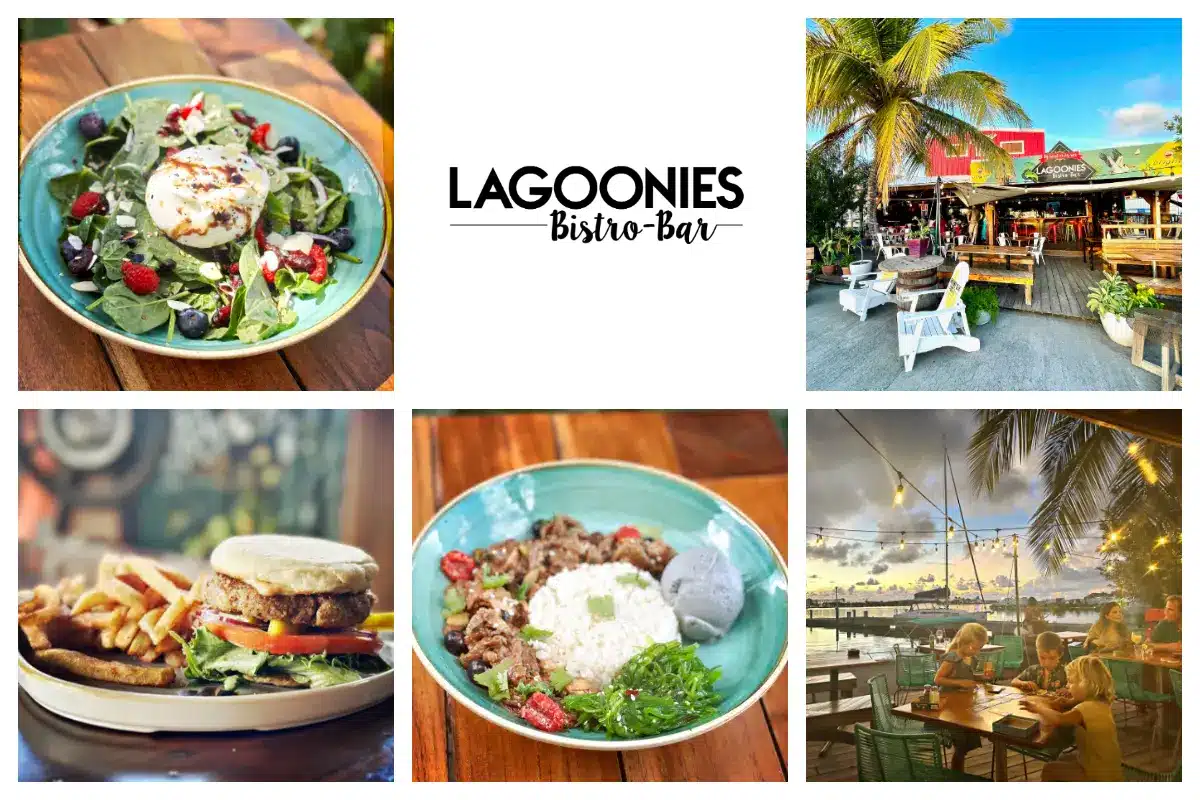 Lagoonies Bistro and Bar - Cole Bay - Family, Dog Friendly venue, Healthy Food, Vegan, Fresh Fish, Duck, Meat, Poutry - St. Martin