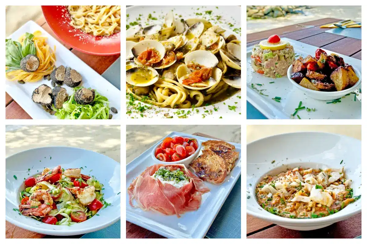 Mezza Luna Italian Restaurant, Homemade Pasta, High Quality ingredients, Wild Shrimp, Burrata di Buffalo, Fresh Fish