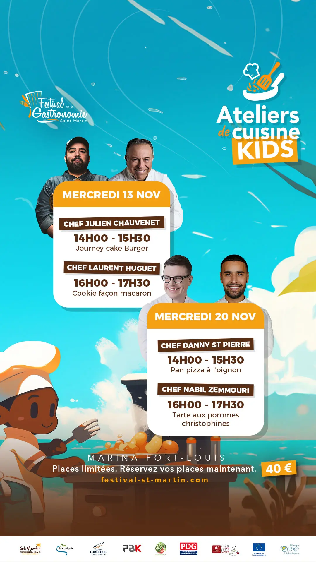 Festival de la Gastronomie 2024: Children's cooking workshops on November 13 and 20 in Marigot, St. Martin