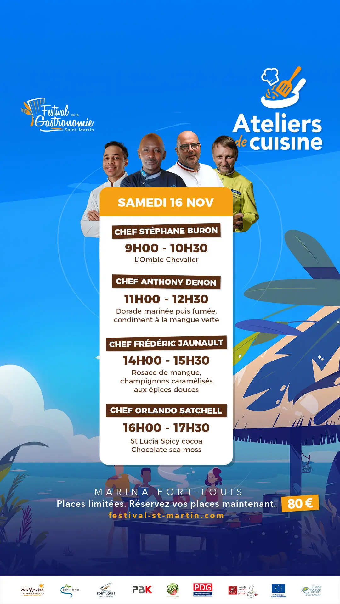 Festival de la Gastronomie 2024: Adult cooking workshop on November 16 in Marigot, St. Martin