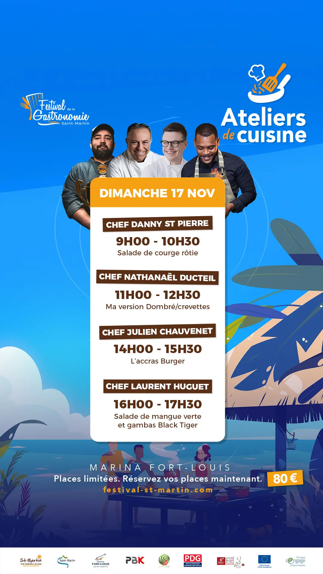 Festival de la Gastronomie 2024: Adult cooking workshop on November 17 in Marigot, St. Martin