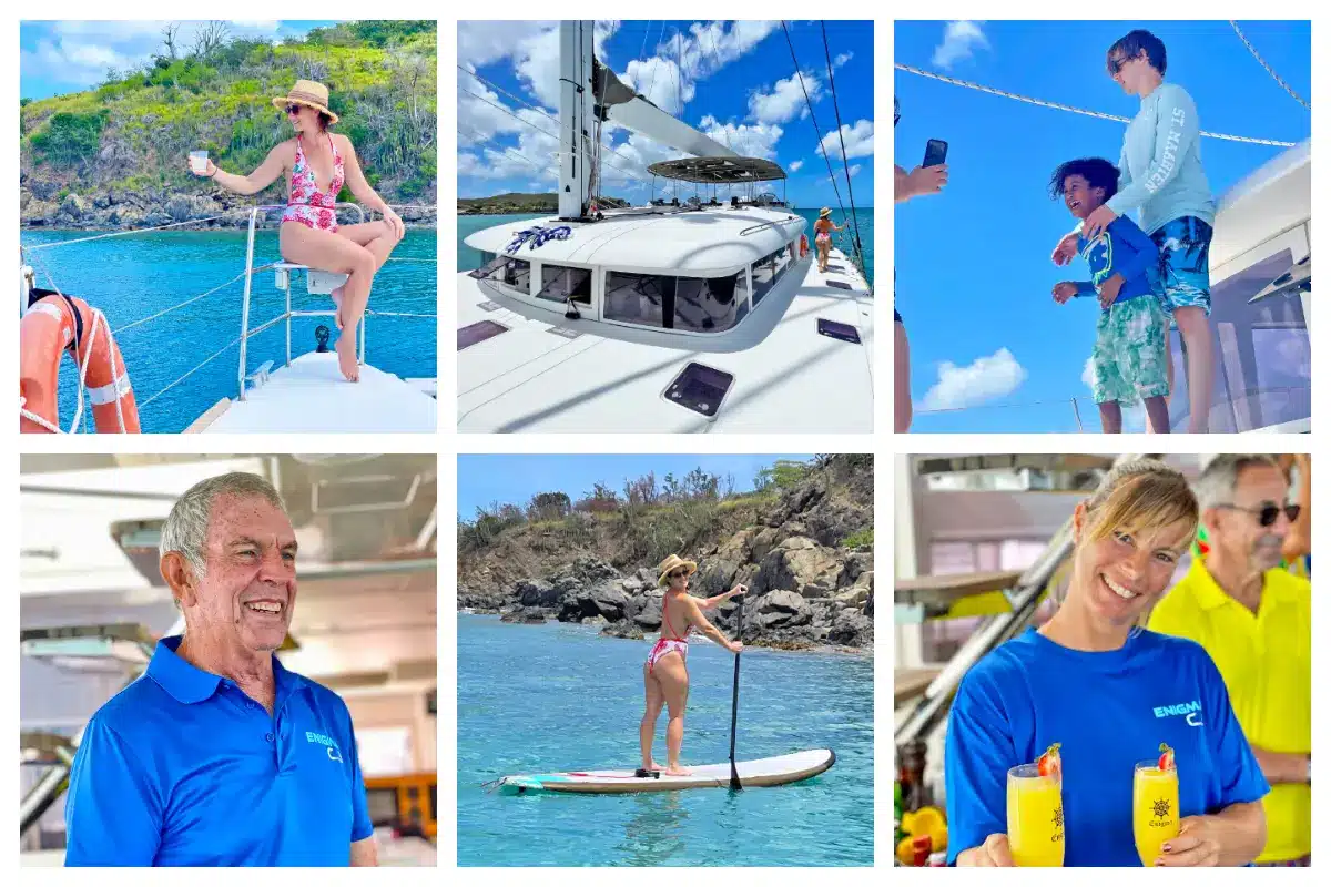 Captain Neil and Hostess Anna offer amazing service on Enigma - Water Toys Fun for Young and Old