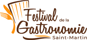 Festival de la Gastronomie logo: Celebrating culinary excellence in Saint Martin, featuring local and international flavors