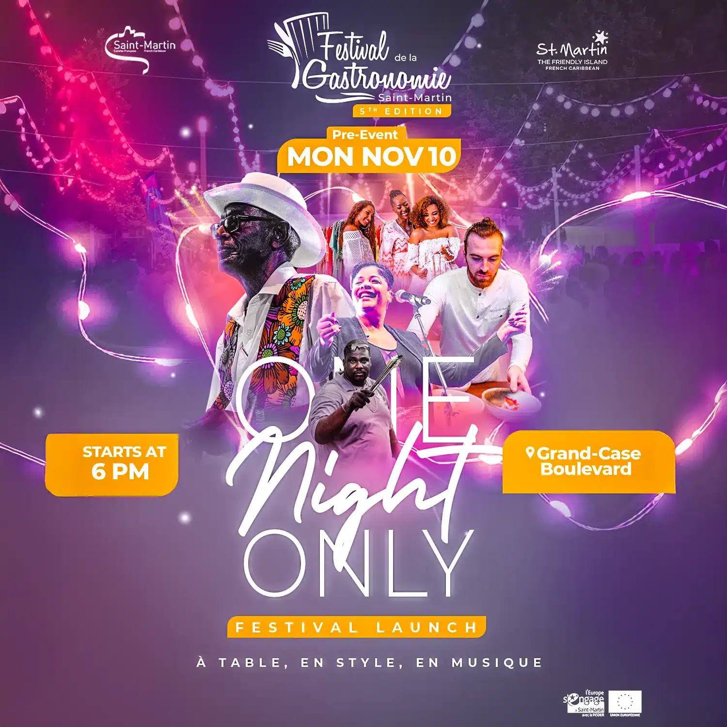 OnenightOnly4X5 SAUARE One Night Only 4×5 event poster – St. Maarten