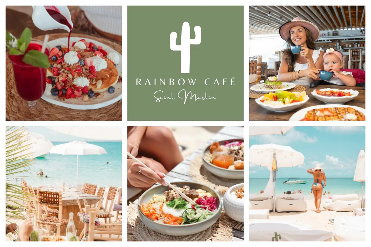 Rainbow Café - Beach Club & Rooftop Restaurant - Bar, chic interior, Breakfast, Lunch - Beach Day I