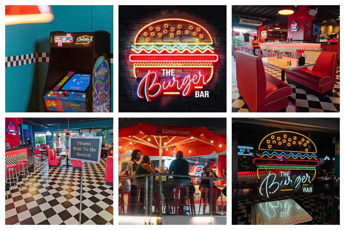 The Burger Bar – American Style Diner in Maho with View over Maho Beach for plane spotting! Location The Burger Bar - American Style Diner in Maho with View over Maho Beach for plane spotting! Location
