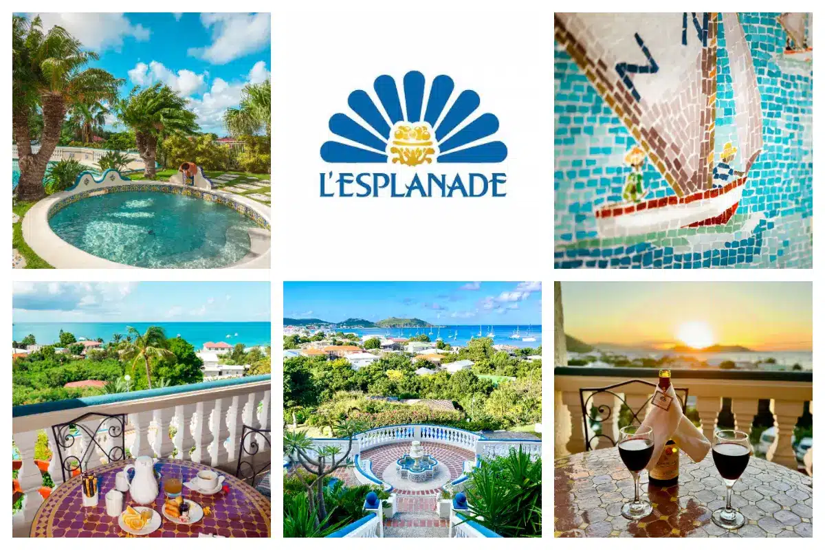 Hotel L'esplanade -Location Grand Case, St Martin | St Maarten, Boutique Mediterranean Style Hotel, Stylish, Unique and tranquil. Close to Grand Case & Orient Beach.