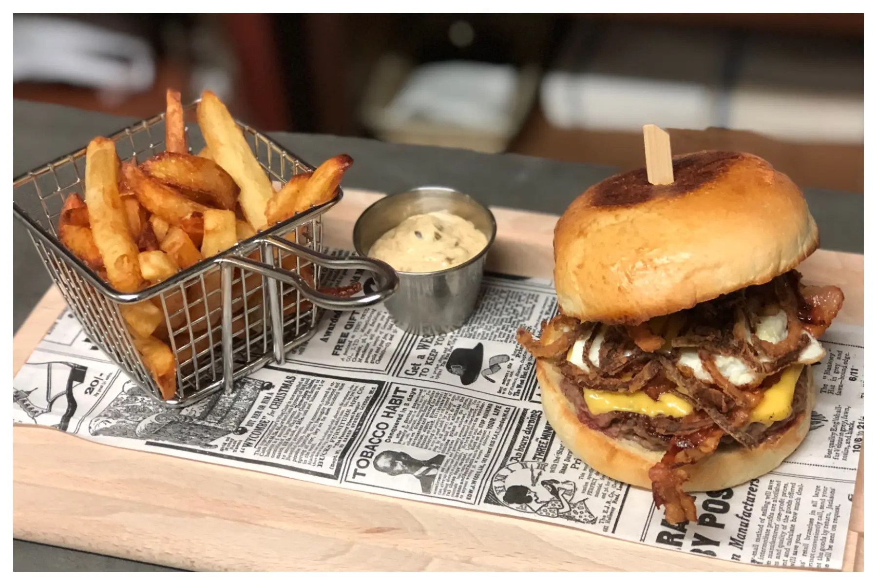 Best burger at Blue Martini in Grand Case