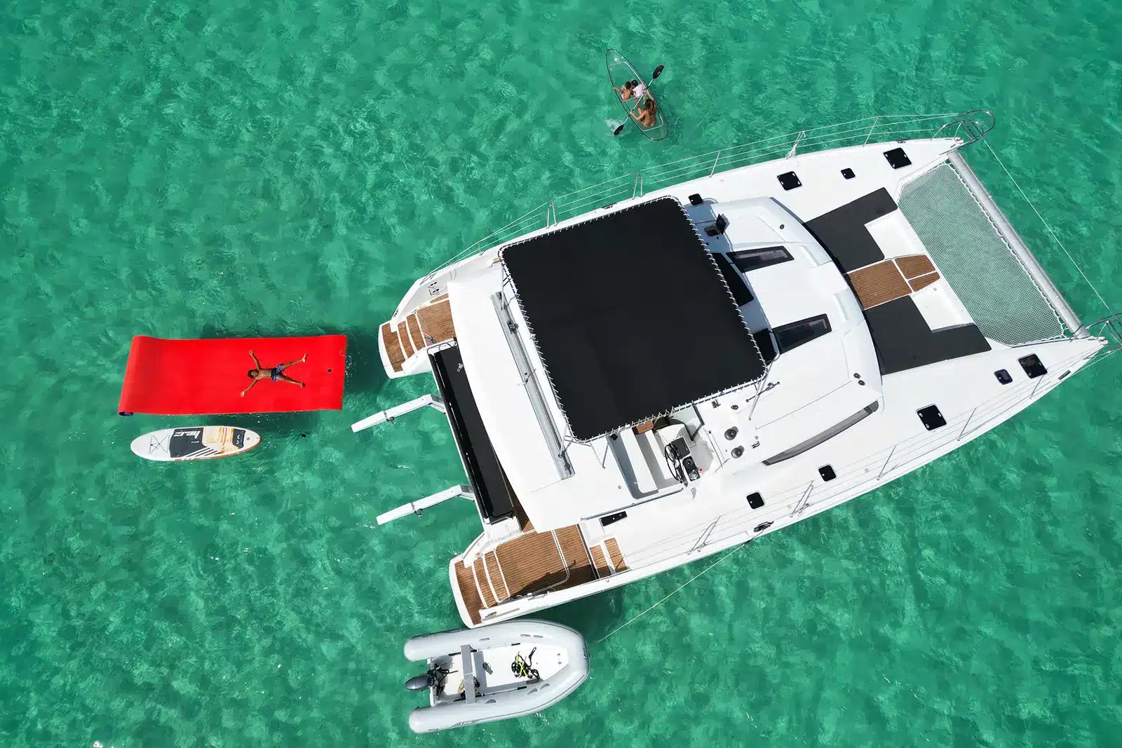 Fountain Pajot 50ft/15m is a great Catamaran in St Martin, St Maarten, SXM for large groups up to 28 people!