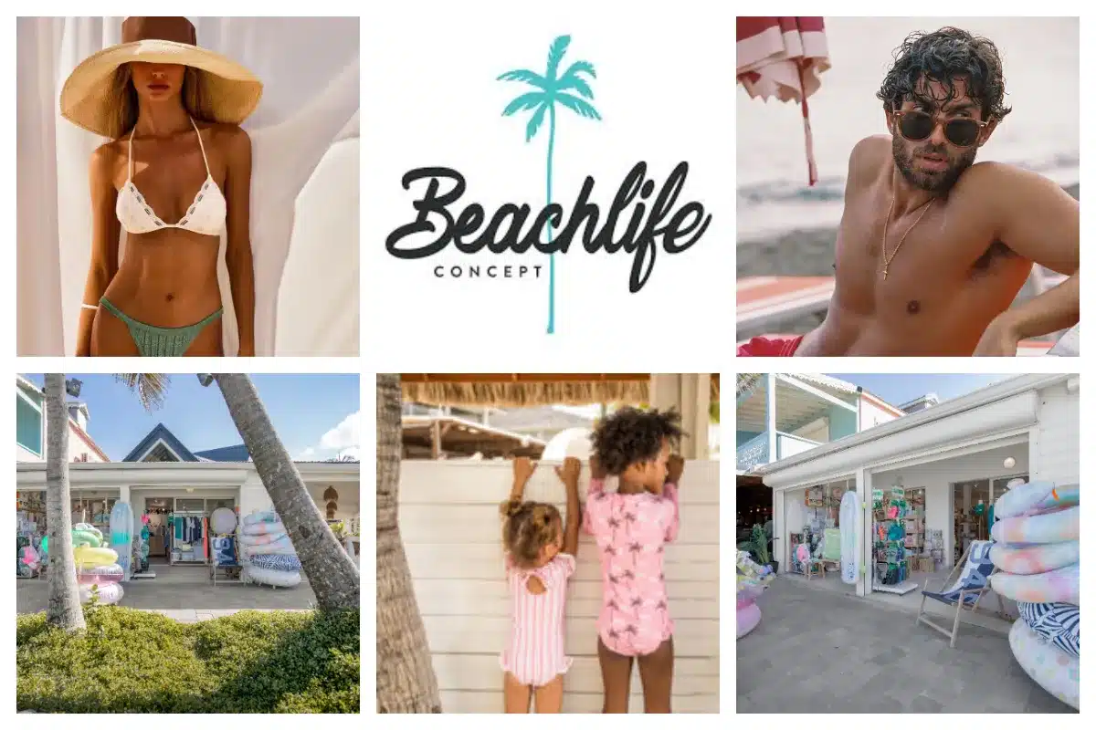 Beach Life Concept-perfect gear for a fun day in the sun,bikinis, comfy swim trunks, or essential beach accessories