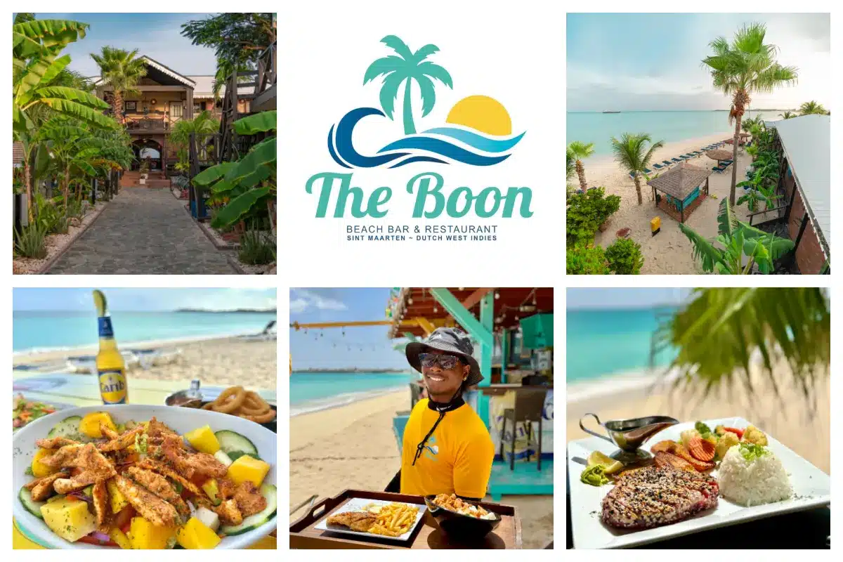 The Boon Beach Bar & Restaurant - Simpson Bay - Lunch, Dinner, Free Beach Chairs