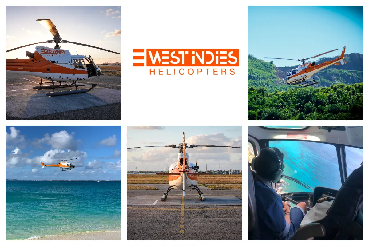 West Indies Helicopter Tour - Luxurious Comfortable Helicopter - St. Maarten / St. Martin Sightseeing tour from the Sky!